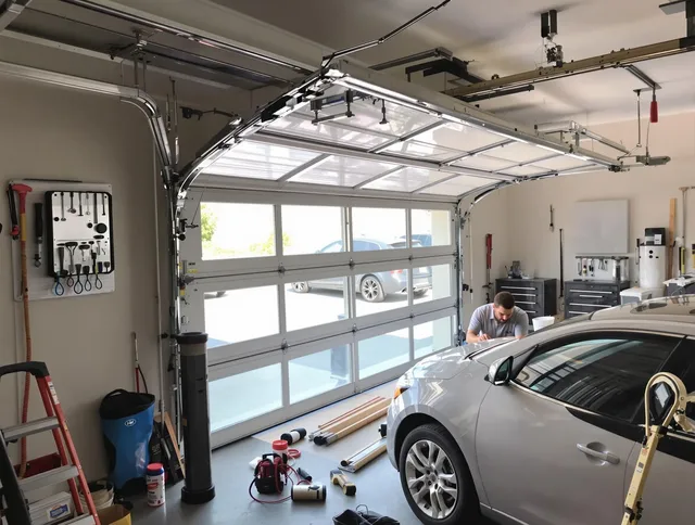 Garage door noise reduction service by Warrensville Heights Garage Door Repair in Warrensville Heights