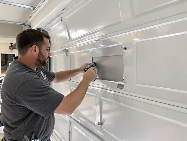 Garage door panel repair by Warrensville Heights Garage Door Repair in Warrensville Heights