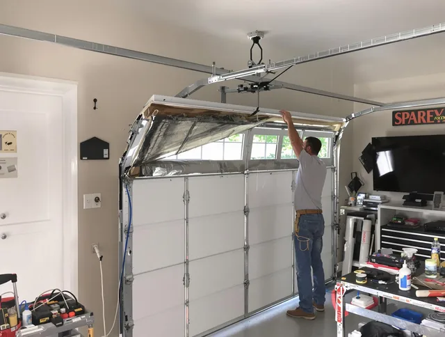 Garage door section replacement by Warrensville Heights Garage Door Repair in Warrensville Heights